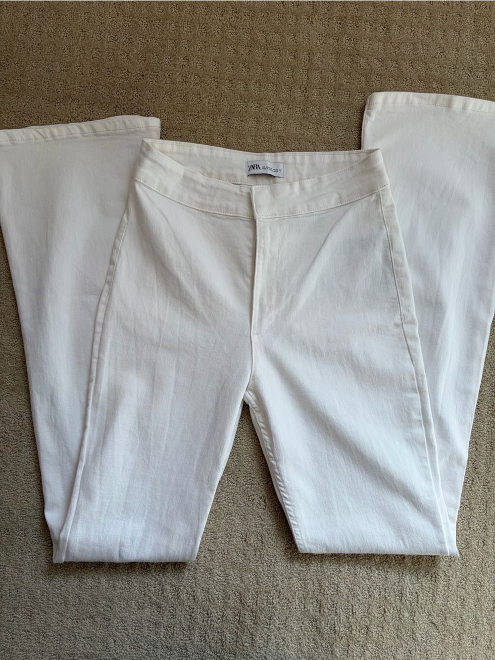 Zara White Wide-Leg Jeans